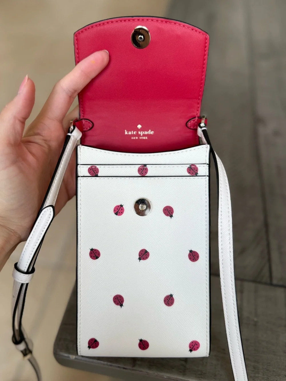 Kate Spade Staci Dottie the Ladybug North South Phone Crossbody Bag